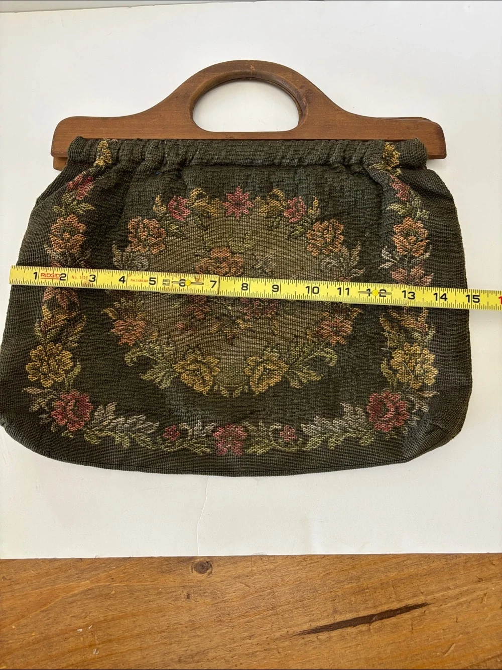 Vintage tapestry satchel